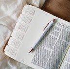 Premium White Leather Bible Tabs