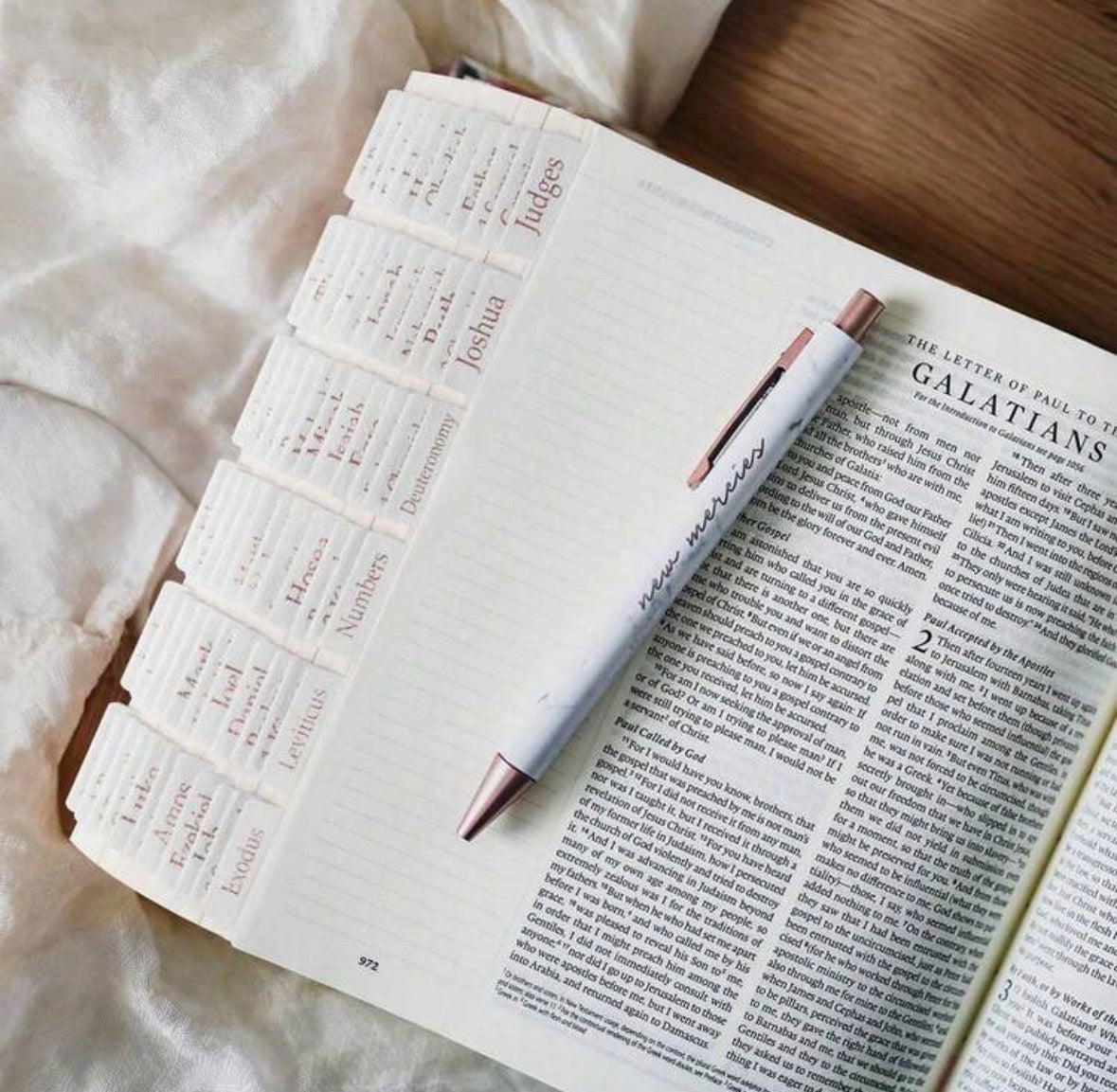 Premium White Leather Bible Tabs