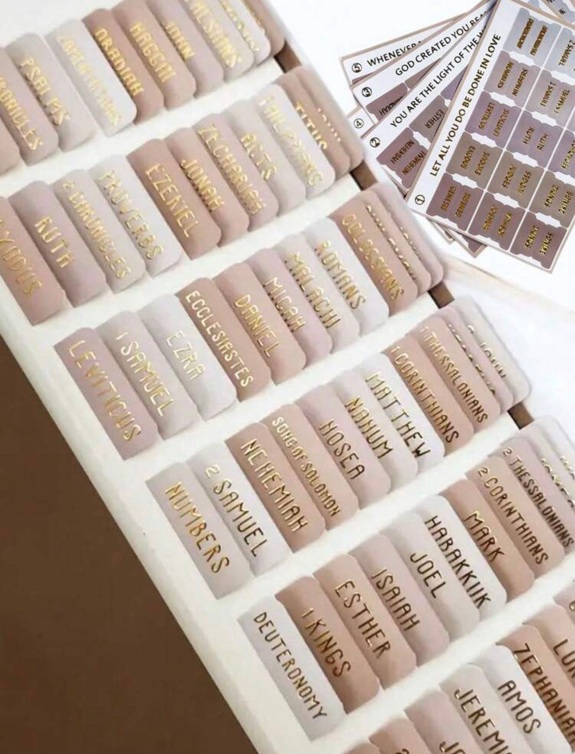 Gold Embossed Bible Tabs