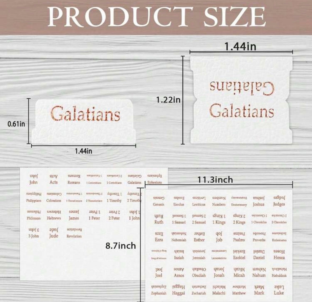 Premium White Leather Bible Tabs