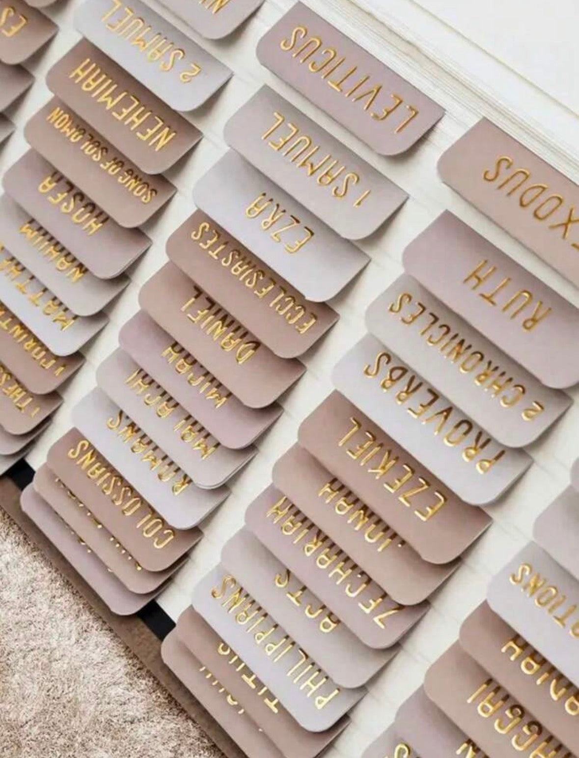 Gold Embossed Bible Tabs