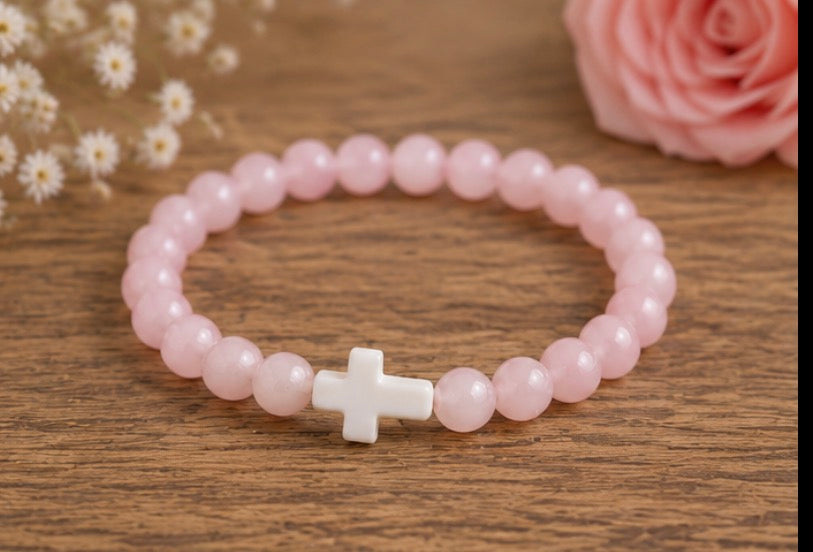 Faith Cross Stone Bracelet