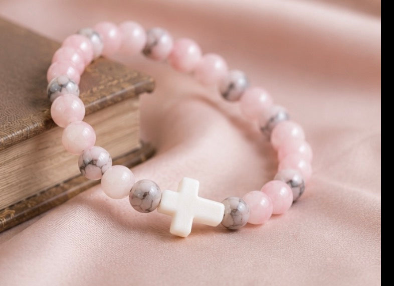 Faith Cross Stone Bracelet