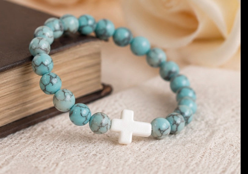 Faith Cross Stone Bracelet