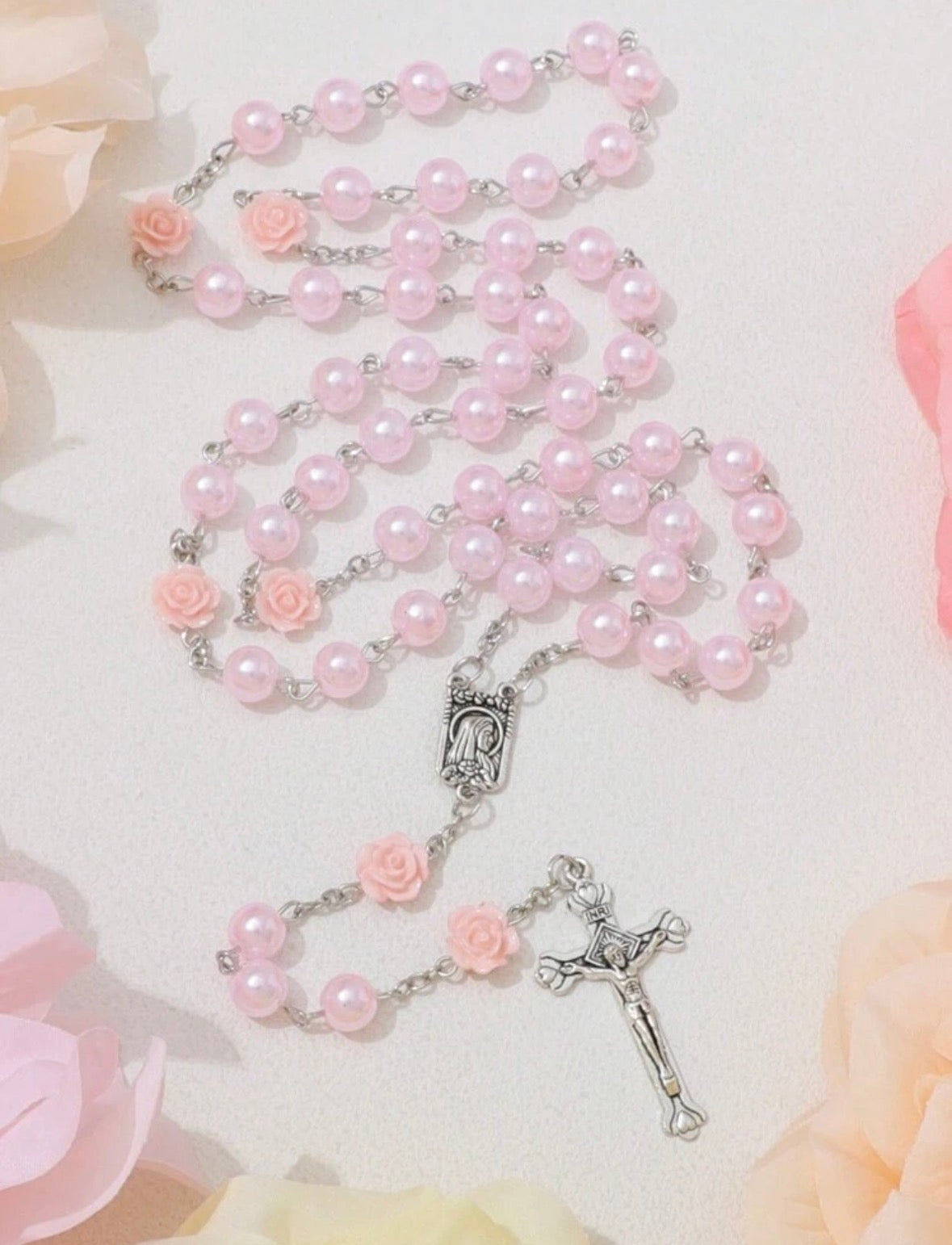 Pink Rose Rosary