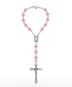 Pink Rose Car Rosary